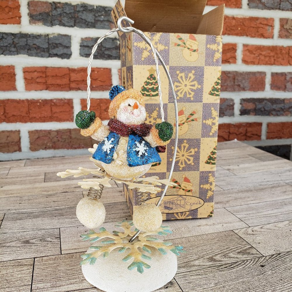 Country Creek Swinging Snowman